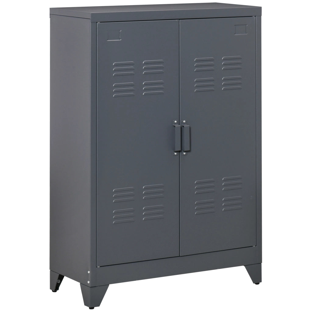 Armadio metallico con ante ¨C Minimal ¨C grigio 75x33x110 cm