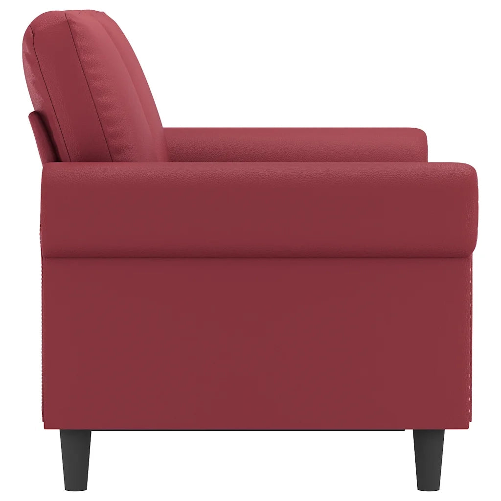 Divano a 2 Posti-Sofa 2 Posti Rosso Vino 120 cm in Similpelle 193793