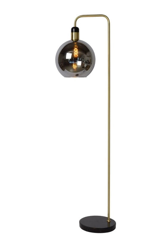 Lucide JULIUS lampada da terra nera oro E27 25W 158cm