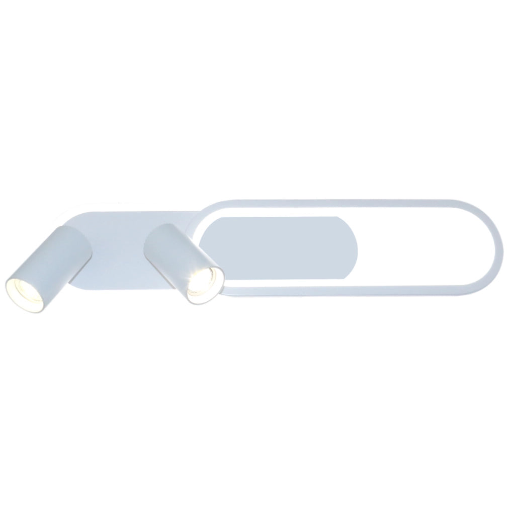 Plafoniera moderna bianca 2xGU10 + LED CCT 18W Parma LP