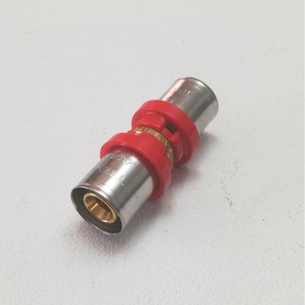 Tiemme raccordo 16 x 16 diritto doppio a pressare per tubo multistrato