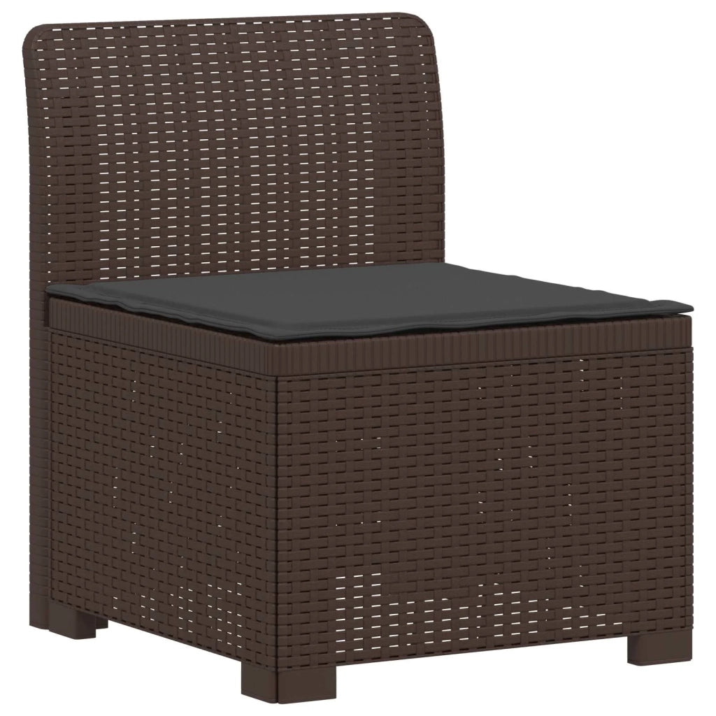 Divano da giardino 4 posti con cuscini aspetto rattan PP 3444003
