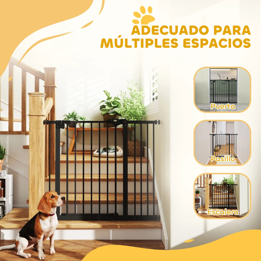 Barriera di Sicurezza per Cani ¨C zephmum ¨C 74-94 cm Nero
