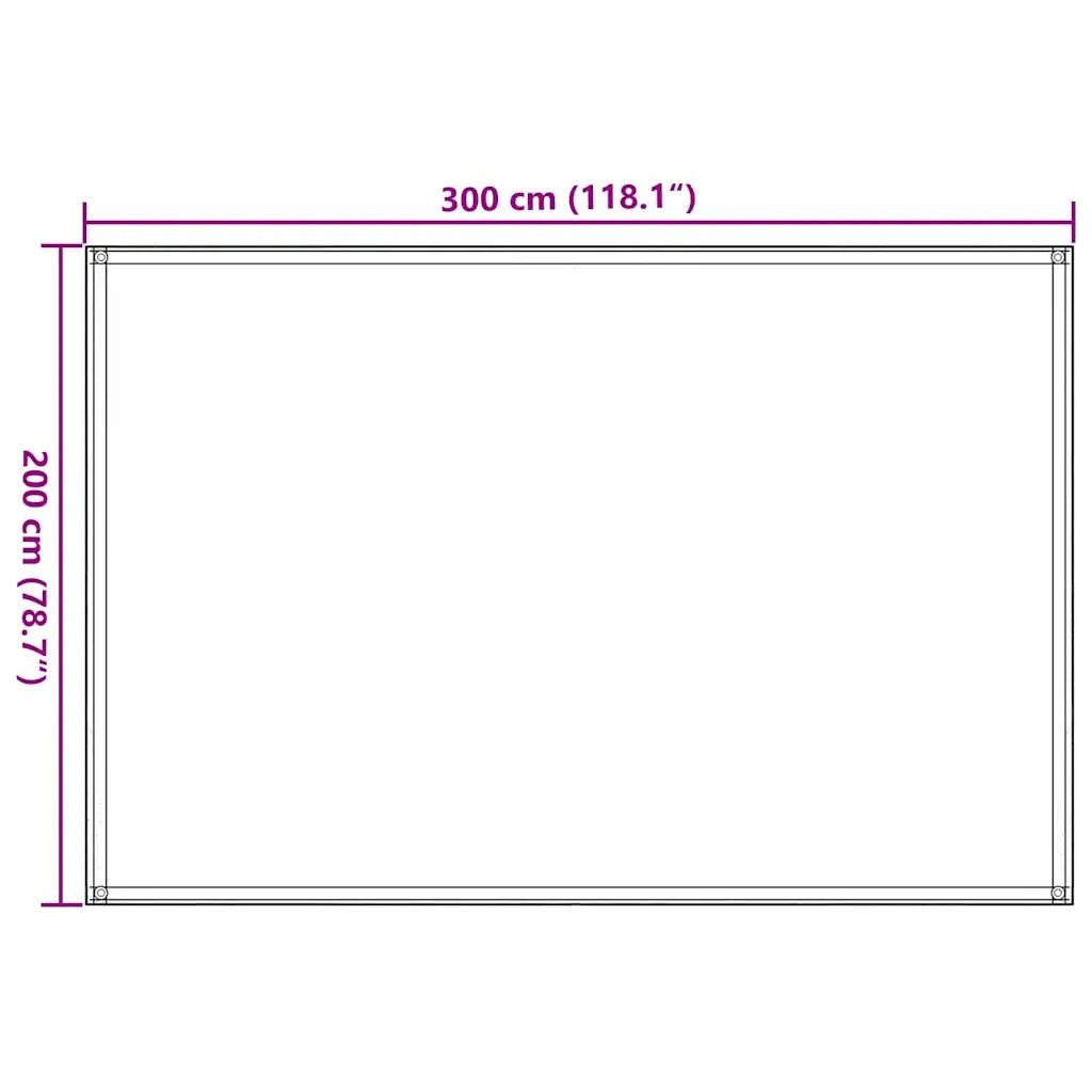 Tappeto da Tenda 200x300 cm Antracite e Bianco
