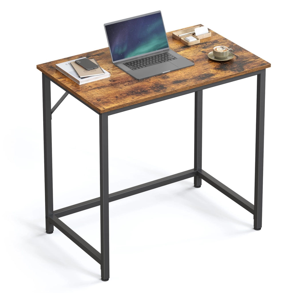 Scrivania per computer Industrial in legno e metallo nero