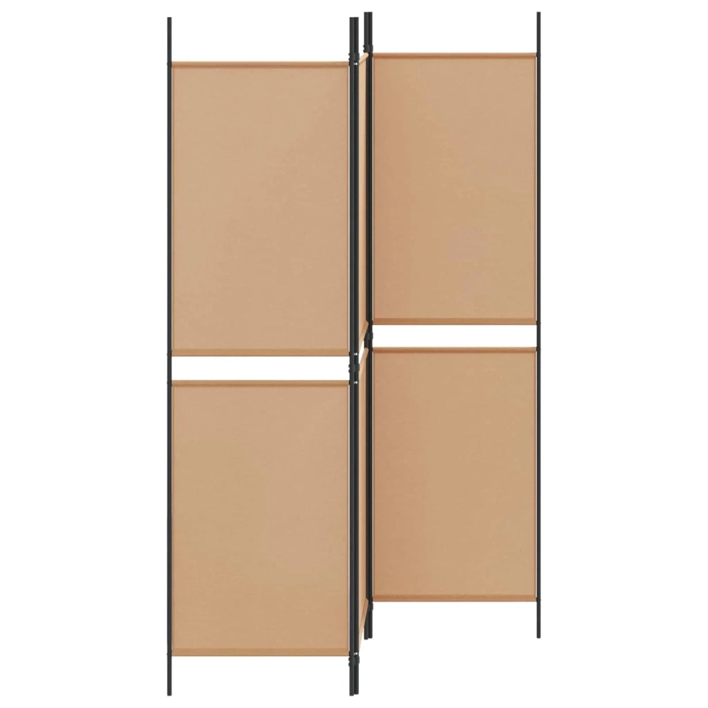 Paravento a 3 pannelli Beige 150 x 180 cm Tessuto 42039215