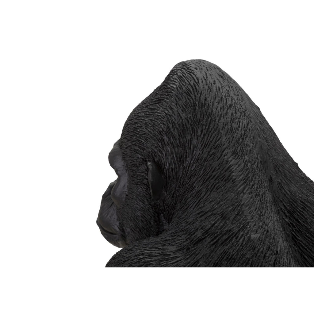 Scultura Gorilla 2, Nero, Poliresina, 35x21,5x37,5 cm