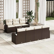 Set Divano da Giardino Marrone 55 x 55 x 37 cm polyrattan 3345948