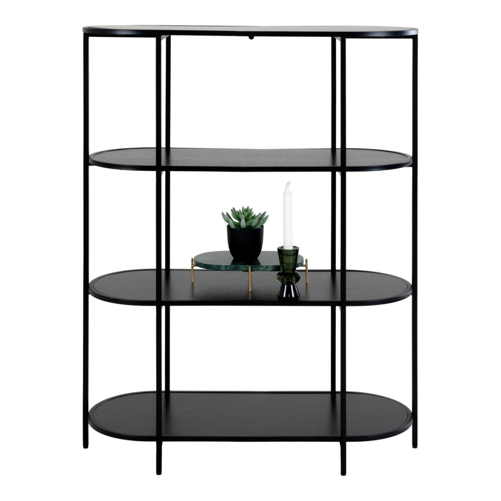 Libreria Vita, Nero, Metallo, 36x85x111 cm