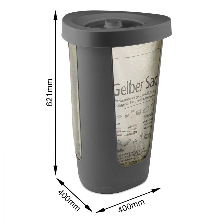 CONTENITORE 50 LT PORTA SACCHETTI FABU ANTRACITE