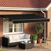 Cornice per Tenda Manuale con LED Nero e antracite 3,5 x 2,5 m 3420831