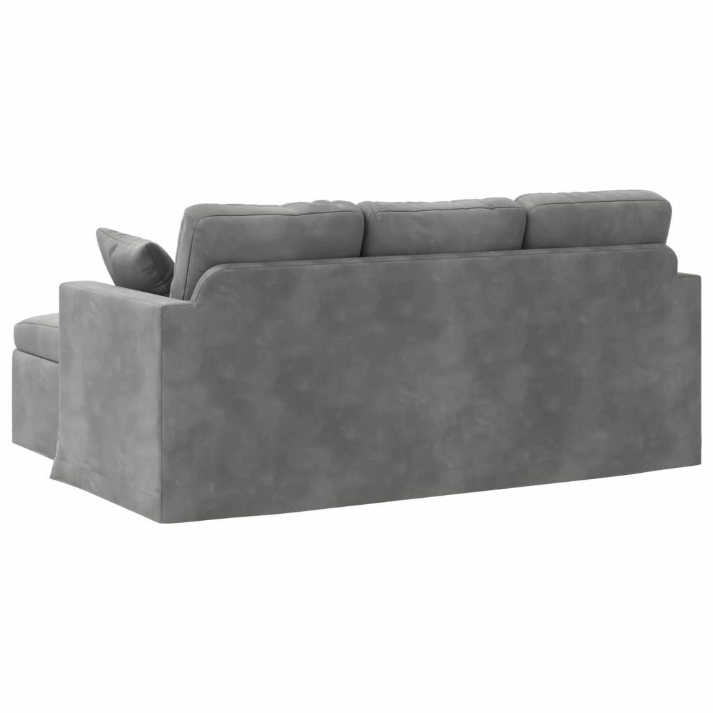 Divano Grigio scuro 178 x 134 x 80 cm Velluto 42024450