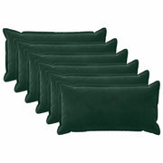 Federa 6 pcs HOUTEN Verde Scuro 40 x 70 cm Velluto 917761