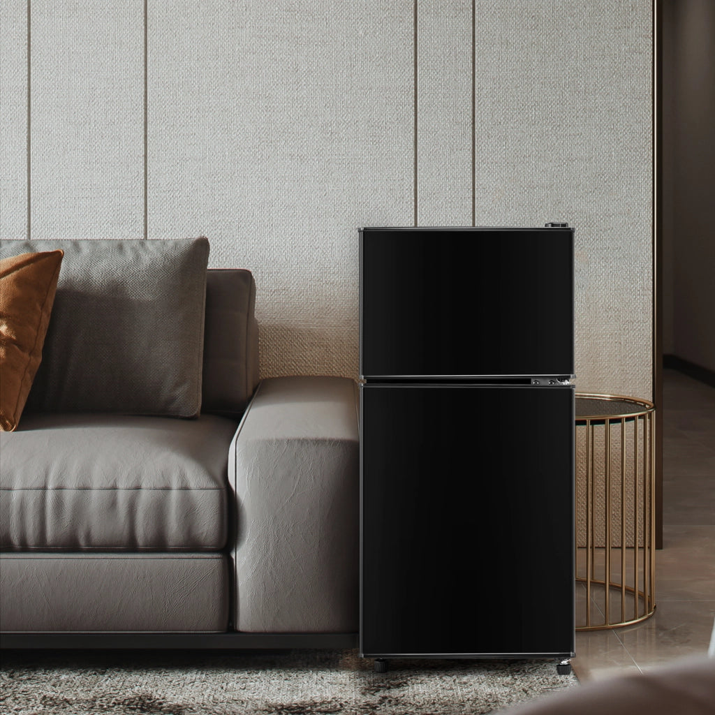 Frigorifero Combinato con Congelatore ¨C MINIMAL ¨C 86.8x45.5 cm, 60L, LED, Nero Premium, Classe E