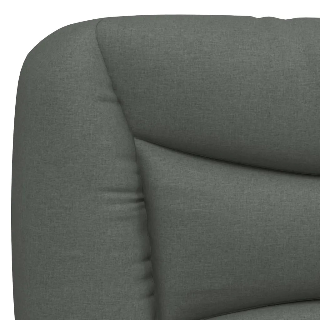 Letto con Materasso Hvar Grigio Scuro 120x200 cm Tessuto