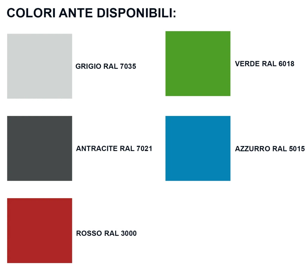 Armadio metallico multispogliatoio sovrapposto 6 posti cm. 101x33x180h