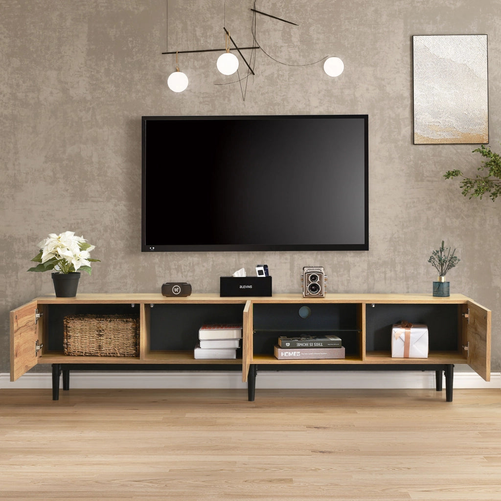 Mobile TV con LED ¨C MINIMAL ¨C Legno, 175x31x41 cm