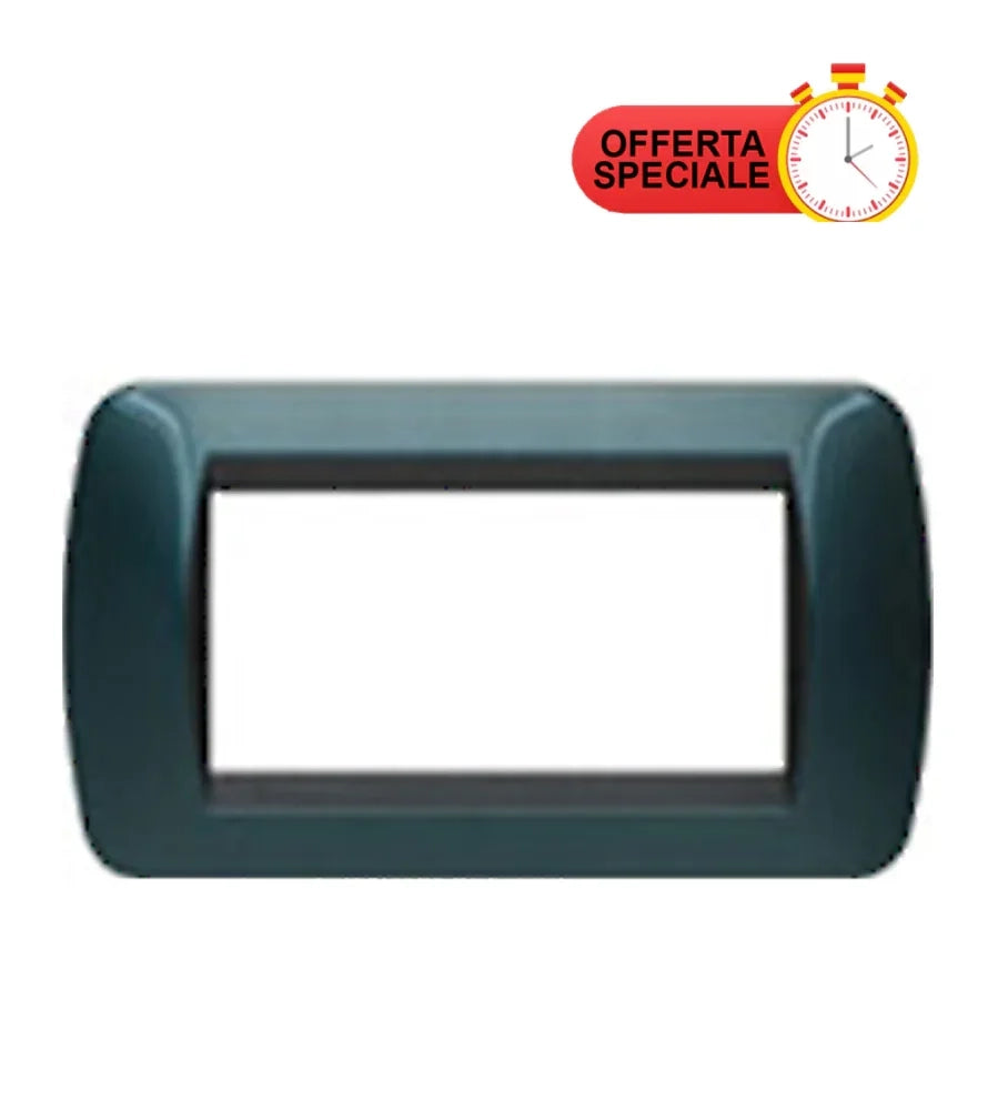 Living International, Placca 4 Posti, Blu - BTICINO L4804BT