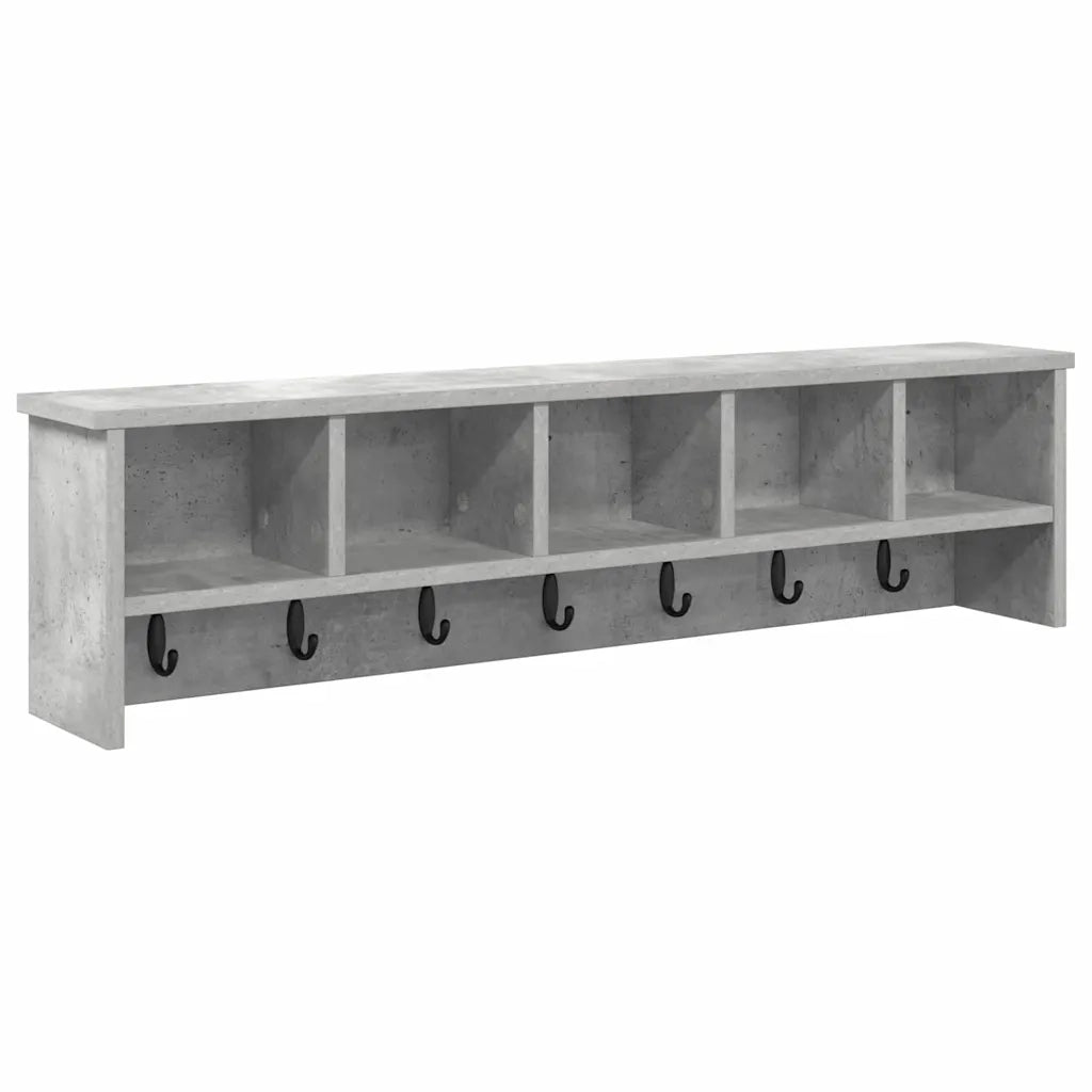 Appendiabiti a muro Grigio cemento 100 x 16 x 26 cm 874326