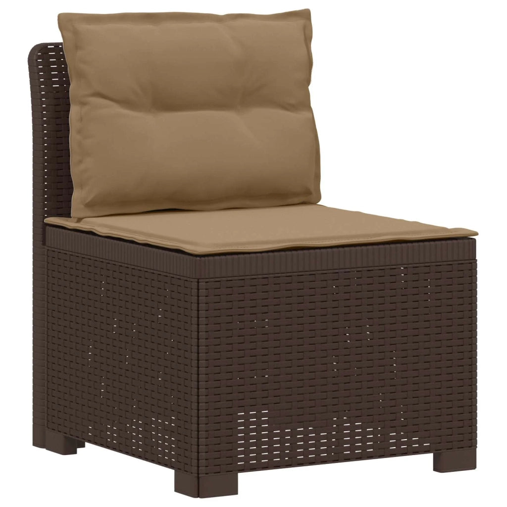 Divano da Giardino 4 Posti con Cuscini Aspetto Rattan PP 3443984