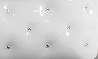 Specchiera 100x92 con cornice bianca e swarovski