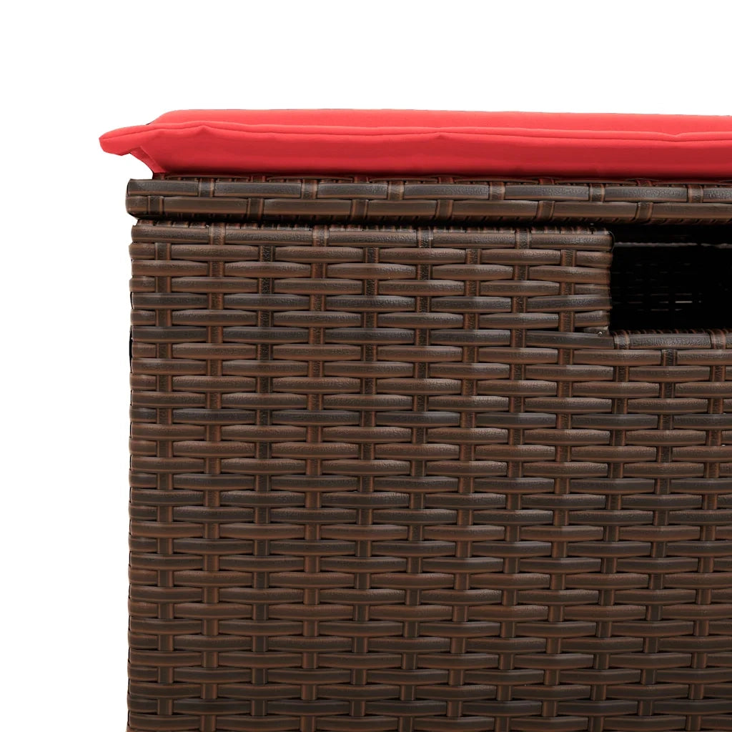 Set Divano da Giardino 6 pz con Cuscini Marrone in Polyrattan 3325730