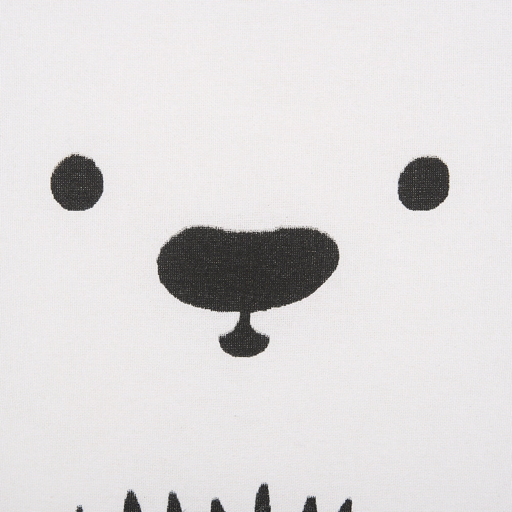 Cuscino per bambini Cuscino con immagine di orso in tessuto blu con imbottitura morbida per bambini