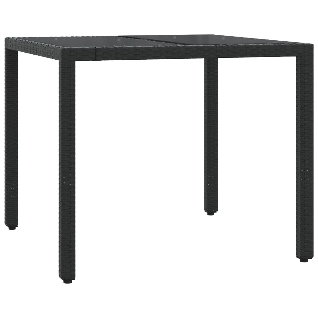 Set da Bistrò 3 pz con Cuscini Nero in Polyrattan 3212018