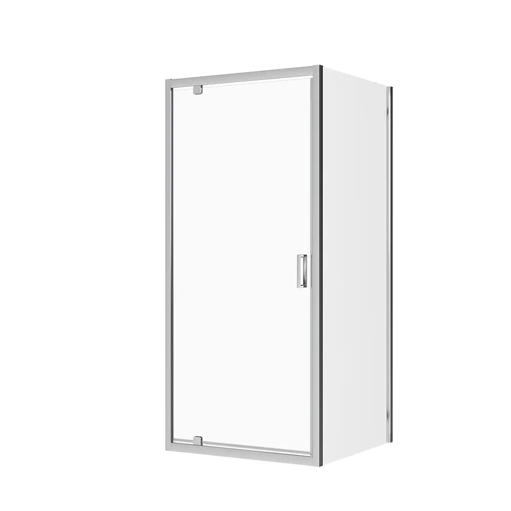 Box doccia 75x80 cm angolare apertura a battente vetro 6mm trasparente | Apulia