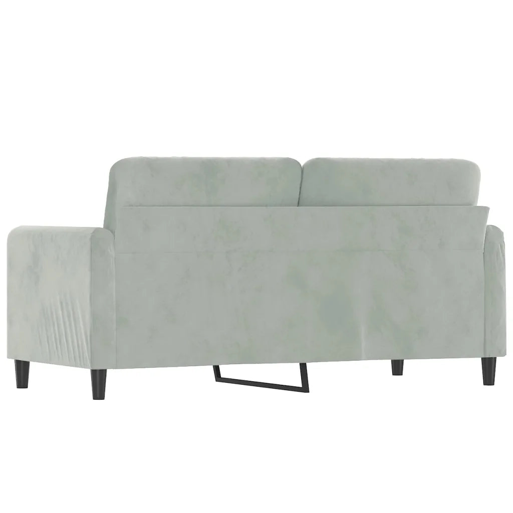 Divano a 2 Posti-Sofa 2 Posti Grigio Chiaro 140 cm in Velluto 695661