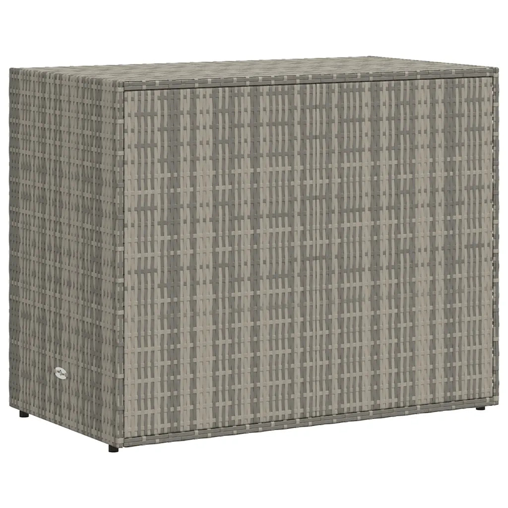 Mobile Portaoggetti da Giardino Grigio 100x55,5x80cm Polyrattan 319869