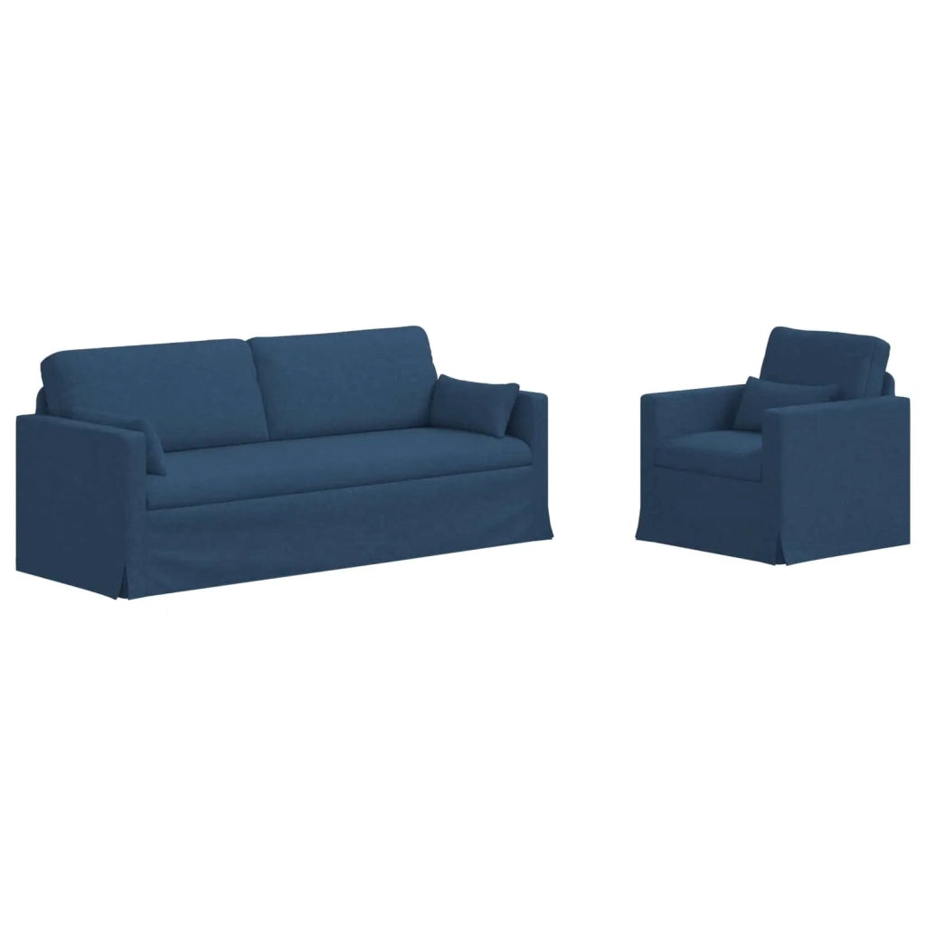 Set di divani 2 pcs Blu 198 x 78 x 80 cm Tessuto 3407587
