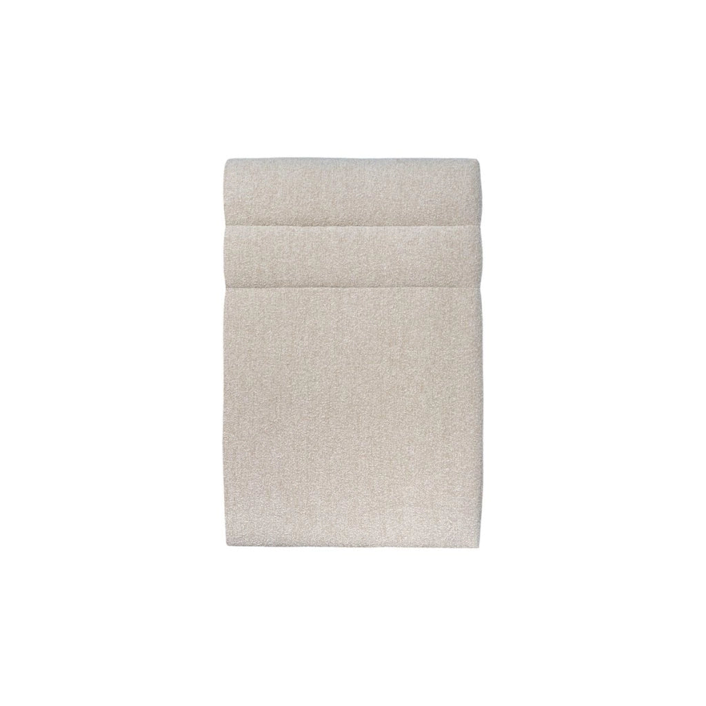 Letto 90x200 cm con testiera in linea - tessuto bouclé