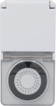 Timer esterno IP44 - analogo bianco - intervalli di 30 minuti - regolabile - mini