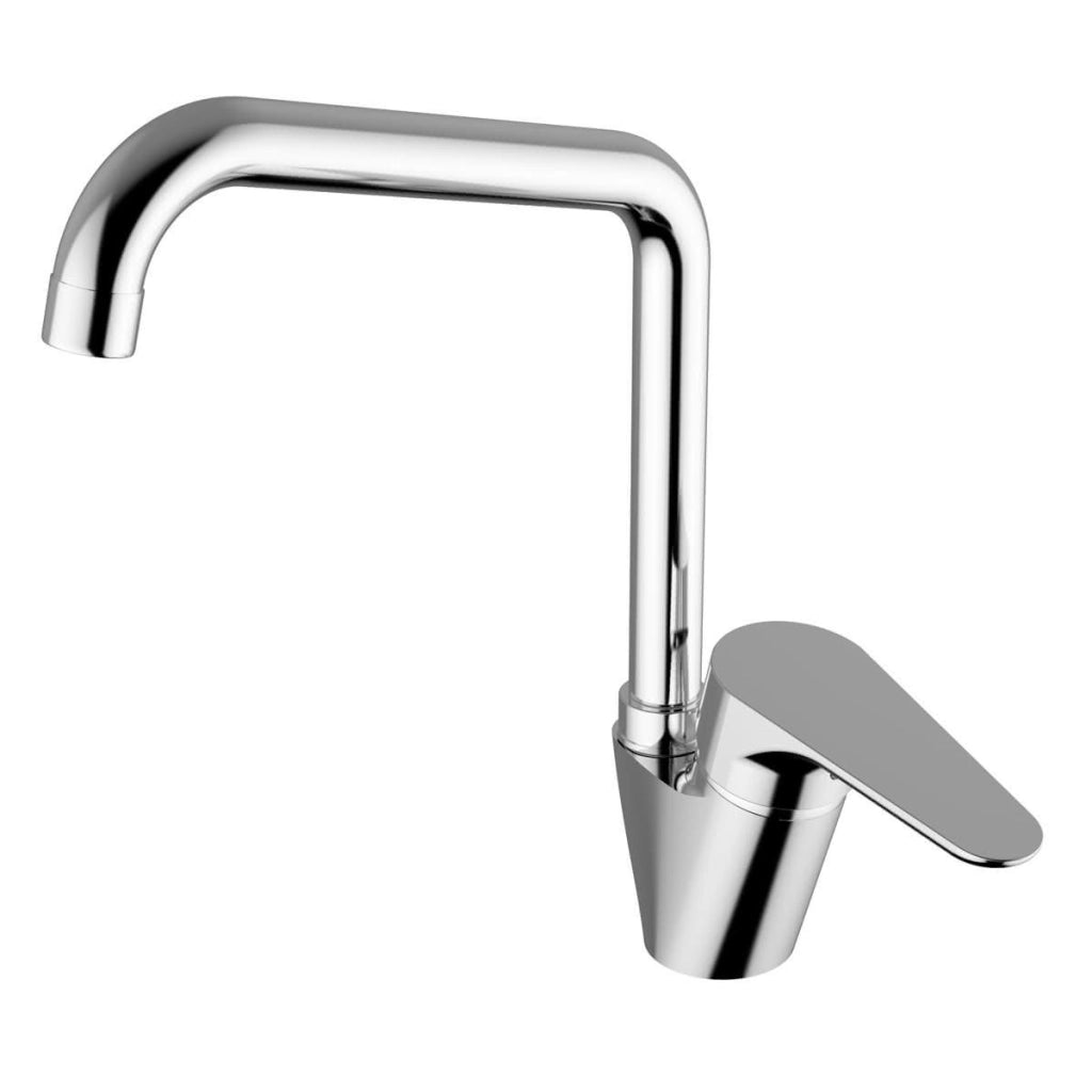 Miscelatore lavello cucina canna quadrata cromato rubinetteria