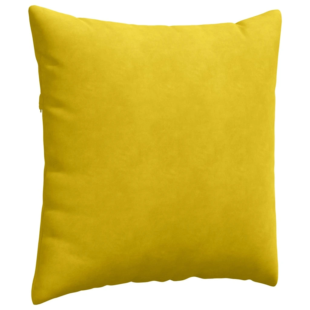 Cuscini da Divano 2 pz-Set di 2 Cuscini per Sofa Giallo 80 x 80 cm Tessuto in Cords