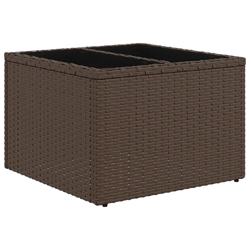 Set Divani da Giardino 11 pz con Cuscini Polyrattan Marrone 3218263