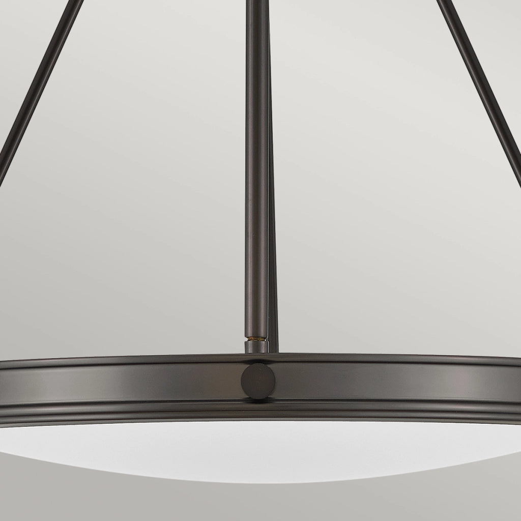 Sospensione Collier Hinkley nera Ø54 opale 4xE14 IP20