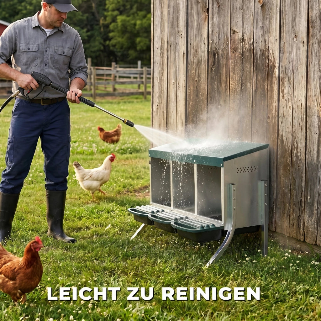 Nido per Galline con 3 Scomparti ¨C Xylo ¨C 84x55x61 cm Argento