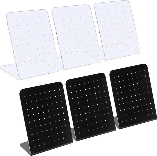 Display Stand per Orecchini con 72 Fori - Organizzatore per Gioielli in Acrilico