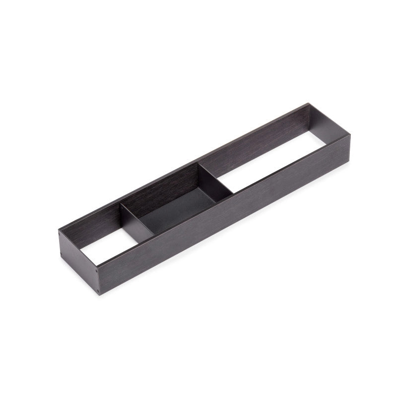 Organizzatore per cassetto Orderbox, 150x470 mm, Acciaio e Legno, Grigio antracite
