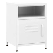 Comodino | Armadio da Notte | Mobiletto da notte Bianco 35x35x51 cm in Acciaio
