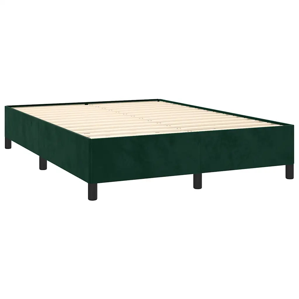 Giroletto senza Materasso Verde Scuro 140x200 cm in Velluto 347327