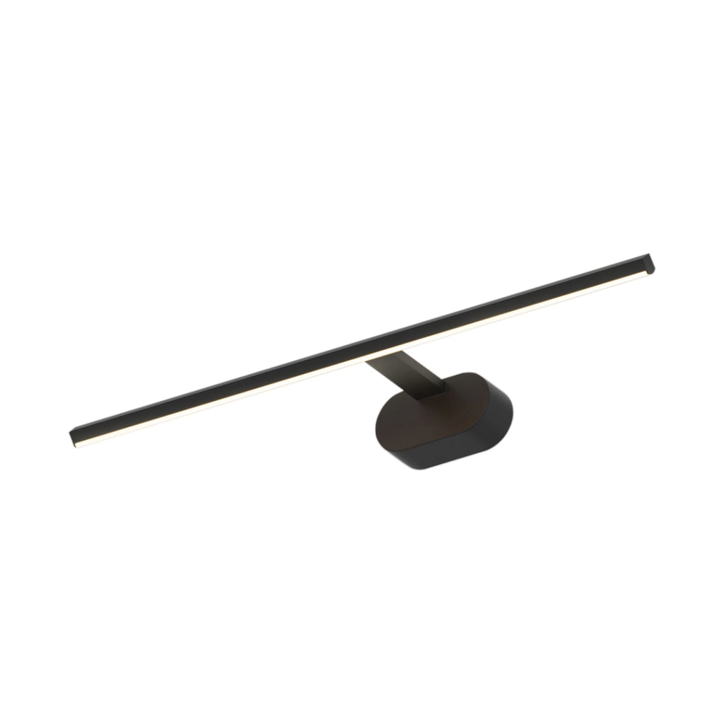 Applique specchio nera minimal 60cm LED 11W 3000K Prado