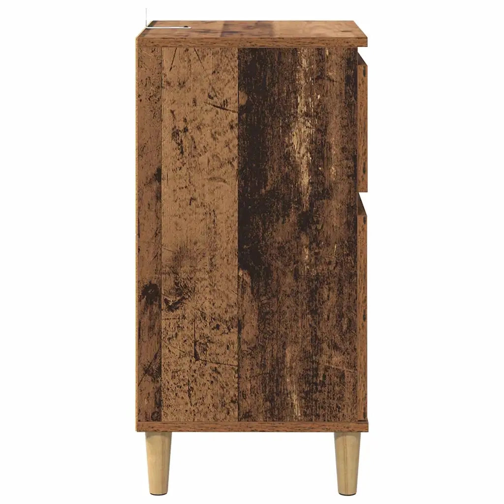 Set di 2 Comodini | Armadio da Notte | Mobiletto da notte Legno vecchio 40 x 35 x 70 cm