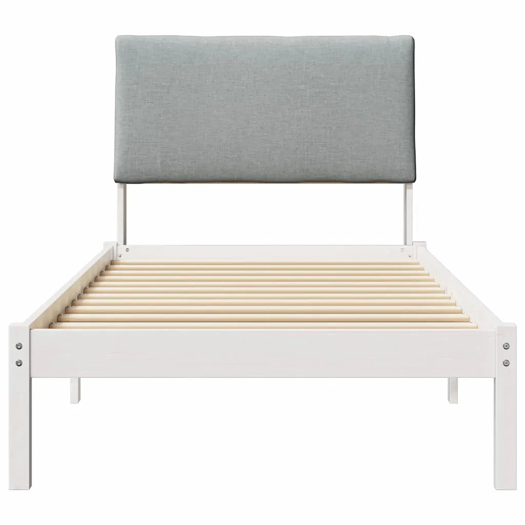Struttura del Letto Bianco e grigio chiaro 90 x 200 cm