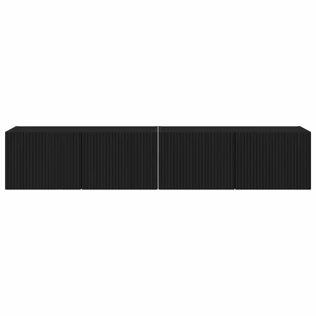 Mobile TV da parete 2 pcs Nero 78,5 x 31 x 29,5 cm 892212