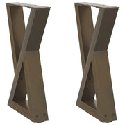 Set di 2 gambe regolabili per tavolino da caffè 38 x 42-43,3 cm in acciaio verniciato a polvere naturale 02_0056989