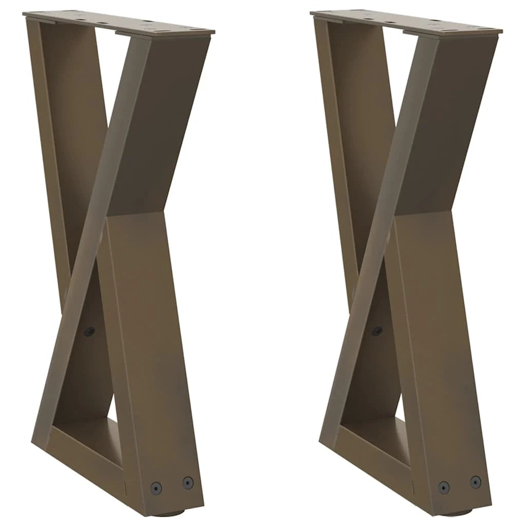 Set di 2 gambe regolabili per tavolino da caffè 38 x 42-43,3 cm in acciaio verniciato a polvere naturale 02_0056989