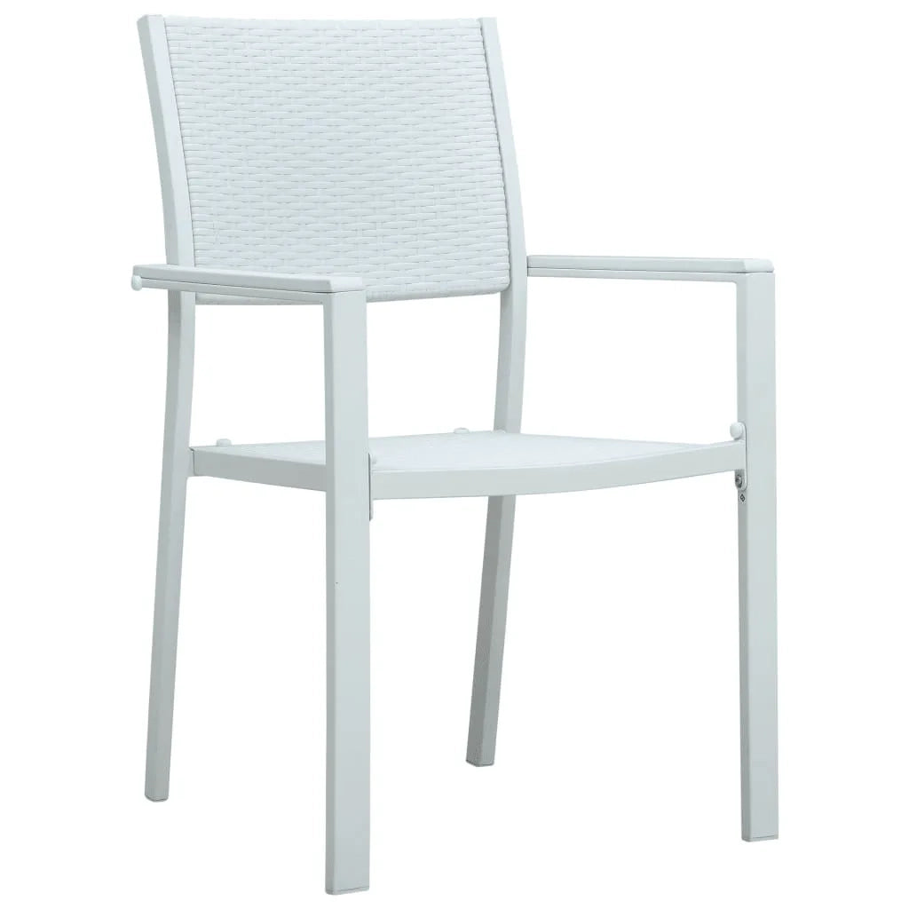 Set Mobili da Pranzo per Giardino 5 pz Bianco 3099259